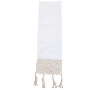 FUNNETOYU Organizador De Reposabrazos De Sofá Multifunción, Bolsa Lateral Plegable, Tejido a Mano, Color Beige, para Teléfono y Revistas, Adecuado para Sala De Estar, Diseño Compacto y Práctico