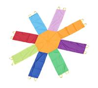 FUNNETOYU Paraguas Octogonal Arcoíris 24 M para Juego de Coordinación Infantil Juguete Educativo de 1 Unidad para Entrenamiento Sensorial y Trabajo Equipo Escuela y Hogar