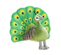 FUNNETOYU Peluche de Pavo Real de Peluche Juguete Adorable para Decoración de Hogar Pavo Real de Dibujos Animados Simulado Obsequio de Cumpleaños