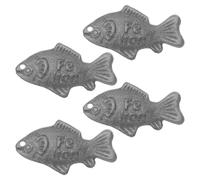 FUNNETOYU Pez De Hierro para Cocinar 4 Unidades Utensilios Reutilizables con Agujero para Colgar Suplemento Natural De Hierro para Veganos Deportistas Y Embarazadas