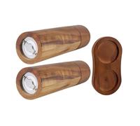 FUNNETOYU Pimienta Manual de Madera de Acacia con Núcleo Cerámico Base para Sal y Pimienta Práctico y Duradero para Cocina y Restaurante