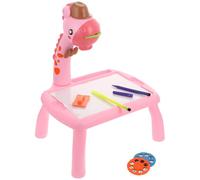 FUNNETOYU Pizarra de Proyección Infantil Rosa Mesa de Dibujo Creativa Proyector Luminoso para Pintar Juguete Educativo Montessori para Desarrollo de Habilidades y Creatividad