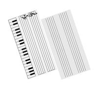 FUNNETOYU Pizarra Magnética de Borrado en Seco para Piano y Pentagrama, Flexible y Portátil, 2 Piezas Pequeñas para Estudiantes, Práctica Musical y Organización en Aula o Cocina