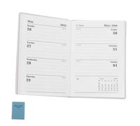 FUNNETOYU Planificador de Bolsillo Mini Agenda con Cubierta de PU Compacto Diseño para Escuela y Oficina de Diciembre Resumen y Mensual