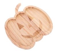 FUNNETOYU Plato de madera de calabaza encontrar servicio dulces frutas nueces bufé elegante seguro platos para servir comida para fiestas de fruta para servir comida Marrón claro