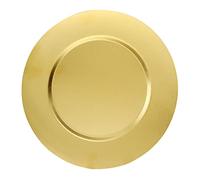 FUNNETOYU Plato Inoxidable Redondo para Servir Comidas Plato Resistente y Apilable de Dorado para Camping y Barbacoa para Sushi y Aperitivos