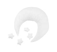 FUNNETOYU Props para Fotos de Recién Nacido Almohada Luna Blanca para Sesiones de Fotos de Días y Primer Mes Accesorios Seguros para Niñas