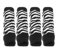 FUNNETOYU Protectores para Patas de Perro en Algodón, Calcetines Lavables para Mascotas, Calentadores para Patas Diseño Zebra, Uso en Invierno, Adecuados para Perros de 4.5-6kg