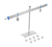 FUNNETOYU Regla de Palanca Soporte, Balanza de Palanca de Aleación de Aluminio y Acero Inoxidable, Plata, Estructura Estable, Aprendizaje Interactivo, para Educación Científica y Aula,