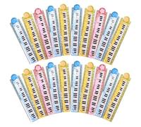 FUNNETOYU Regla Recta Plegable para 30 Cm 20 Piezas Regla Multifunción Diseño Geométrico de Piano Portátil para Estudiantes Material Escolar para Dibujo y Medición en Aula Color Aleatorio