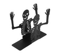 FUNNETOYU Servilletero de Metal Diseño de Calavera y Esqueleto, Soporte para Toallas de Papel de Mesa, Accesorio para Encimera de Cocina y Cafetería, Porta Pañuelos Resistente y Fácil de