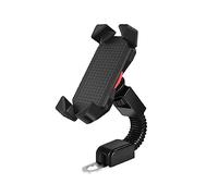 FUNNETOYU Soporte Móvil para Retrovisor de Motocicleta Soporte Antivibración para Bici Eléctrica de Navegación Scooter Color Negro