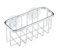 FUNNETOYU Soporte para Esponja con Ventosa para Fregadero De Cocina Acero Inoxidable Organizador Compacto para Jabón Paños Y Accesorios Sin Taladro