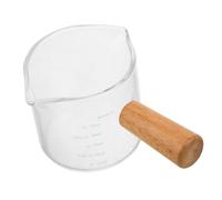 FUNNETOYU Taza De Café Jarra De Crema Taza De Medición De Café Espresso Jarra De Leche Con Picos Dobles Vidrio