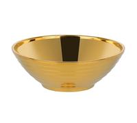 FUNNETOYU Tazón de Ramen de Acero Inoxidable 304 Fondo Plano, Estilo Japonés, Libre de Óxido y Fácil de Limpiar para Buffet y Restaurante