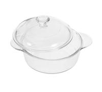 FUNNETOYU Tazón de Vidrio Transparente con Tapa Ensaladera Resistente al Calor para Cocina y Aperitivos Recipiente de Almacenamiento para Hogar y Oficina
