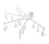 FUNNETOYU Tendedero de Pared Plegable con Clips Antiventoso, Extensible para Calcetines y Ropa Interior, sin Perforación, Adecuado para Balcón E Interior, Percha Práctica para Lavandería