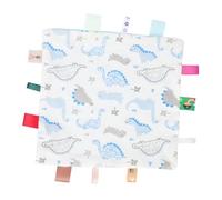 FUNNETOYU Toalla para Recién Nacido con Diseño de Dinosaurio Azul Pañuelo de Apego y Seguro para Bebés Estimulación Táctil y Visual para Calmar y Confortar al Niña
