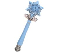 FUNNETOYU Varita Mágica Luminosa para Niños, Varita Giratoria De Copo De Nieve Azul, Palo De Hada Musical y Vistoso para Fiestas, Conciertos, Cosplay y Escenario,