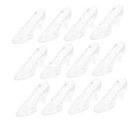 FUNNETOYU Zapatos Decorativos De Cristal Transparentes para Muñecas, Tamaño Mini, 24 Piezas, Juguete Colección para Niñas, Decoración De Escritorio, Obsequio para Niños y Fans De Princesas