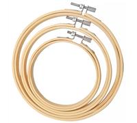 Funngy Bastidor para Bordar,3 PCS Bastidores para Bordados Redondo de Bambú Ajustable Kit de Manualidades con Aros Agujas y Herramientas Punch Needle Punto de Cruz y Principiantes