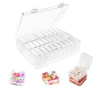 Funngy Caja Organizadora de Cuentas,30 PCS Cajas Organizadoras Pequeñas de Plástico Transparente Mini Cajas de Almacenamiento con Tapa para Abalorios Cuentas Joyas Accesorios DIY y Más