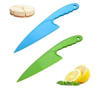 Funngy Cuchillo para Niños Aprendizaje,2 PCS Cuchillo de Aprendizaje para Niños Seguro para Cortar y Tallar Alimentos Utensilios de Cocina Infantil a Partir con Agarre Antideslizante
