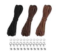 Funngy Cuero para Cadenas,3 PCS Cordón de Cuero Gamuza 10 Metros Cuerda de Piel Sintética para Manualidades Pulseras Collares y Abalorios DIY 3 Colores Diferentes Ideal para Joyería y Artesanía