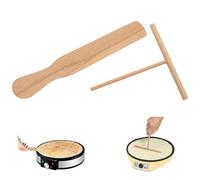 Funngy Espátulas de Crepes,2 PCS Panqueques Herramienta Espátula Crepe Espátula para Tortitas Kit de Espátula Hecho a Mano de Madera Espátulas de Cocina para Hornear Panqueques Crepes