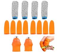 Funngy Juegos Cuchillo Pulgar,10 PCS Cuchillo Dedo Silicona Cuchillo Pulgar con Guantes Herramienta Jardinería para Recoger Frutas y Verduras Podar Ramas Cortador de Dedo para Horticultura y Cosecha
