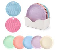 Funngy Platos para Gatos,10 PCS Cuenco para Gatos Plano Platos de Comida para Gatosplatoss para Comida y Agua Cuenco de Alimentación para Gatoss y Gatoss de Patas Cortas