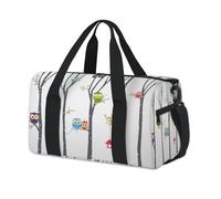 Funnt Owl - Bolsas deportivas de lona para niños, niñas, mujeres, hombres, búhos, ramas de árbol, para fin de semana, bolsa de viaje para llevar al gimnasio, bolsas de lona casuales