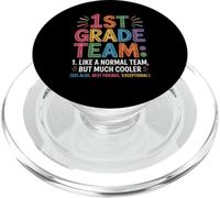 Funny 1st Grade Team Like Normal But Cooler Back To School PopSockets PopGrip para MagSafe