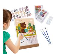 Funny 2025 Wall Calendar, Painting by Numbers Calendar, 2025 Monthly Calendar, Acrylic Paint Calendar, Calendar with Brush and Paint, Artistic Wall Calendar, Interactive Art Calendar