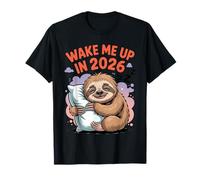 Funny 2026 Sloth New Year Lazy Celebration Style Camiseta