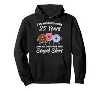 Funny 25 Years Work Anniversary Veinticinco años Empleado Sudadera con Capucha