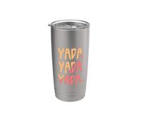 Funny 3 Yada Multicolor Naranja|Salmón Vaso térmico de acero inoxidable de doble pared