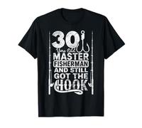 Funny 30 Year Old Fishing apparel Vintage Gift for Dad Men Camiseta