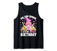 Funny 40th Birthday GNOME Mom For Women Pink Bday Princess Camiseta sin Mangas