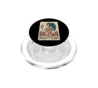 Funny 40th Birthday Skeleton Tarot Card Retro Gothic Graphic PopSockets PopGrip para MagSafe