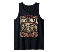 Funny 4th of July 1776 National Champs Founding Fathers Camiseta sin Mangas