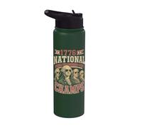 Funny 4th of July 1776 National Champs Founding Fathers Stainless Steel Insulated Water Bottle