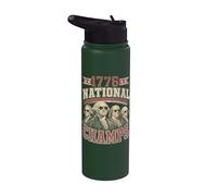 Funny 4th of July 1776 National Champs Founding Fathers Stainless Steel Insulated Water Bottle
