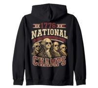 Funny 4th of July 1776 National Champs Founding Fathers Sudadera con Capucha