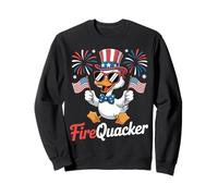 Funny 4th of July Firequacker Duck Fourth of July Patriotic Sudadera