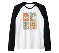 Funny 4th of July Goose Retro Independence Day Firequacker Camiseta Manga Raglan