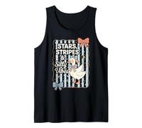 Funny 4th of July Goose Retro Independence Day Firequacker Camiseta sin Mangas