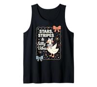 Funny 4th of July Goose Retro Independence Day Firequacker Camiseta sin Mangas