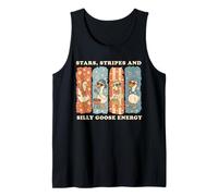 Funny 4th of July Goose Retro Independence Day Firequacker Camiseta sin Mangas