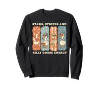 Funny 4th of July Goose Retro Independence Day Firequacker Sudadera